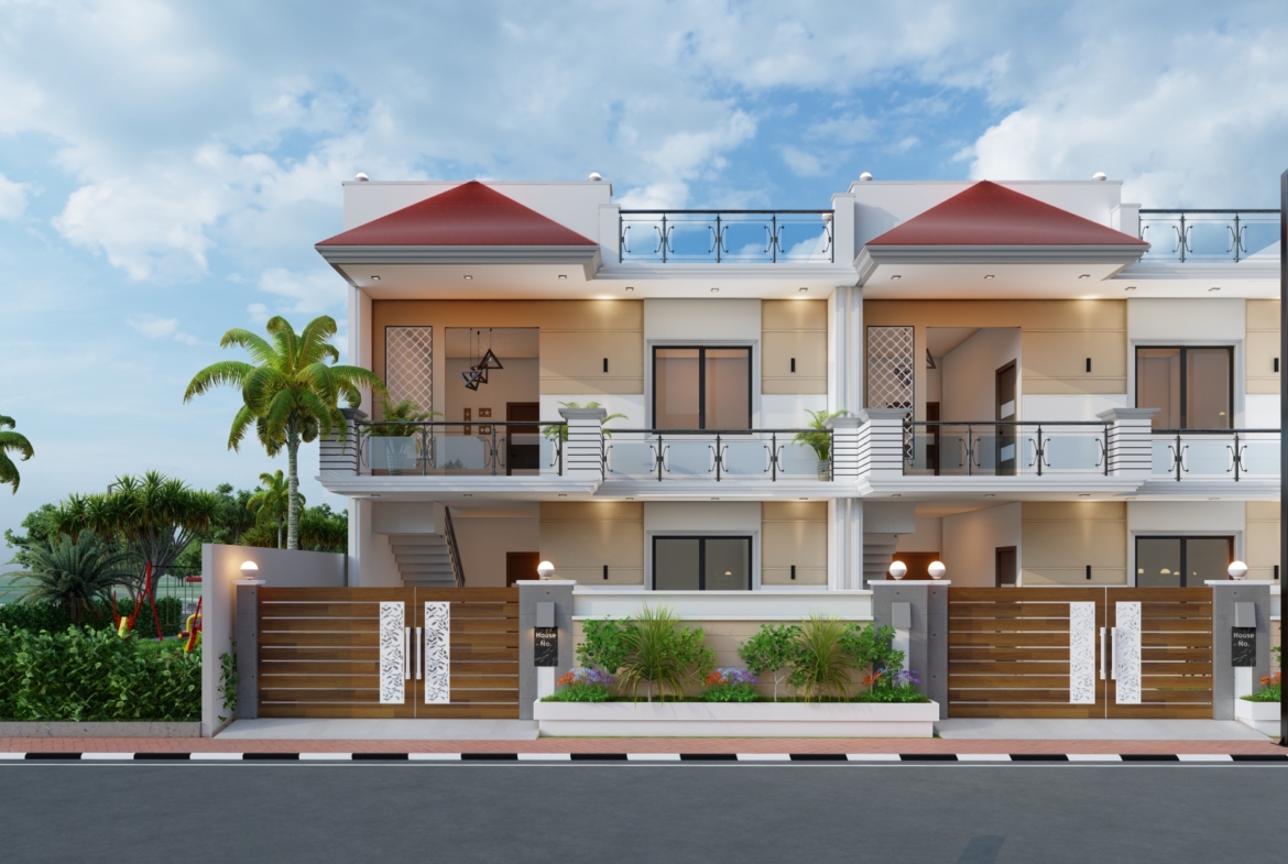 Crown Town Lucknow offers 3 BHK duplex villas with prices starting from ₹56 lakh onwards.
