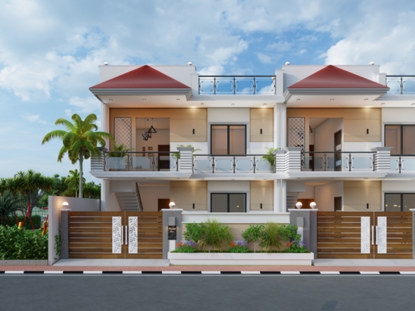 Crown Town Lucknow offers 3 BHK duplex villas with prices starting from ₹56 lakh onwards.