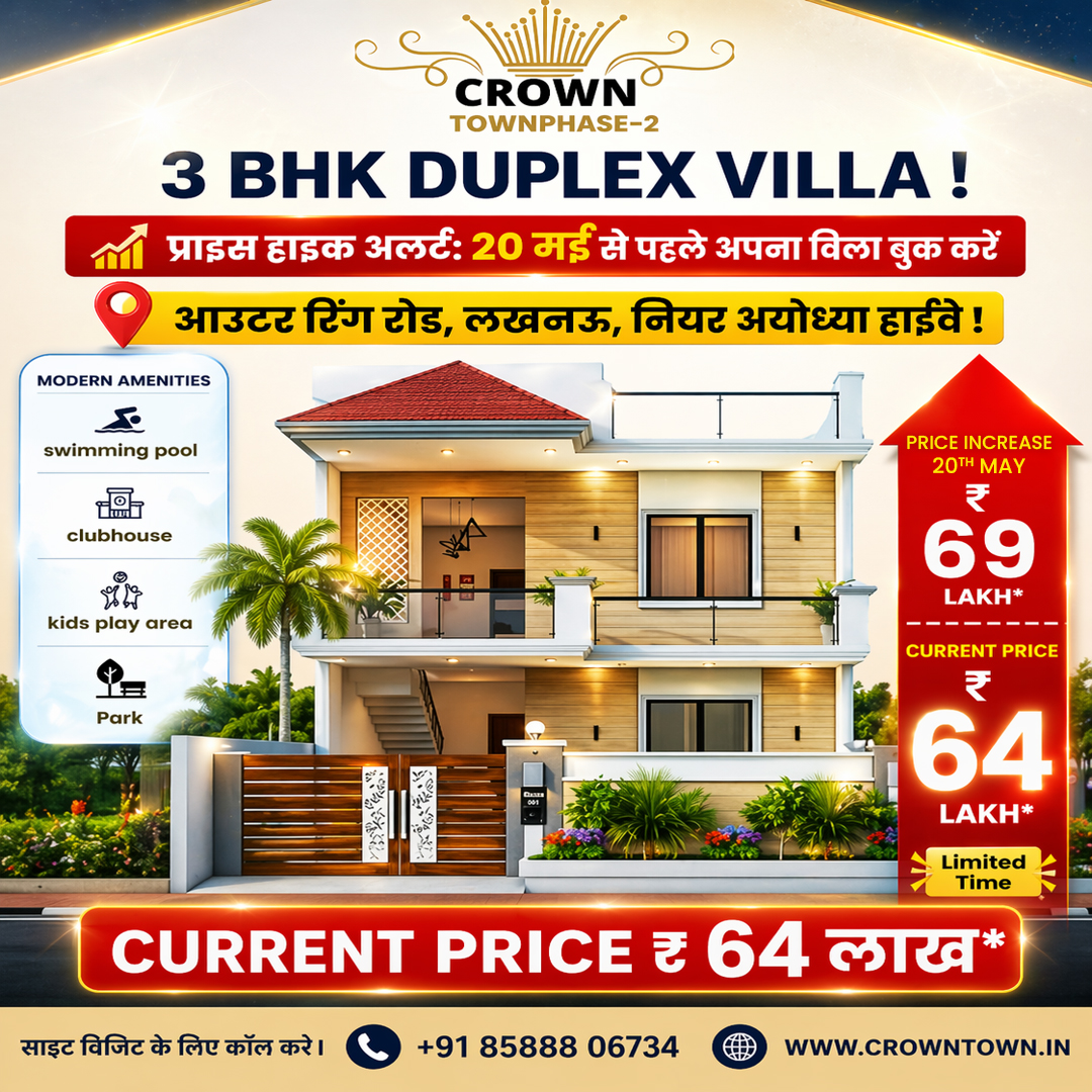 Crown Town Lucknow 3BHK Duplex Villa